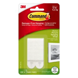 Command Picture Hanging Strips Medium 4 ea