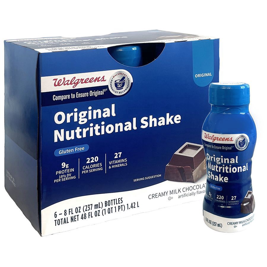 slide 4 of 5, Walgreens Original Nutritional Shake, 6 ct 8 oz