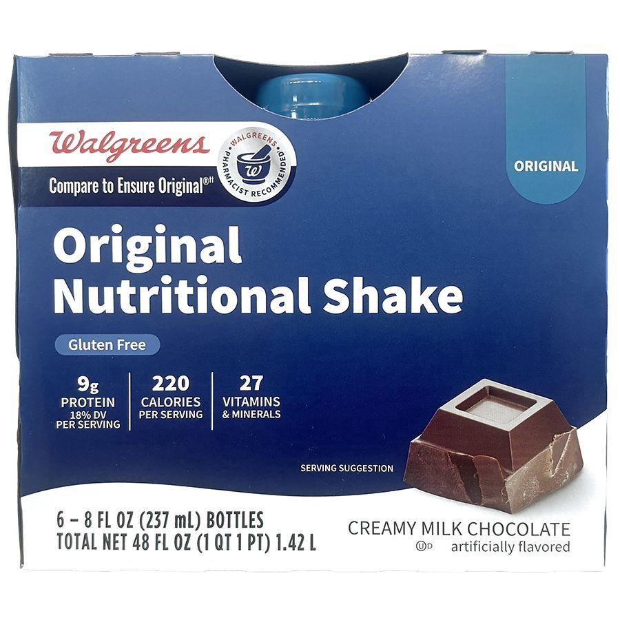 slide 2 of 5, Walgreens Original Nutritional Shake, 6 ct 8 oz