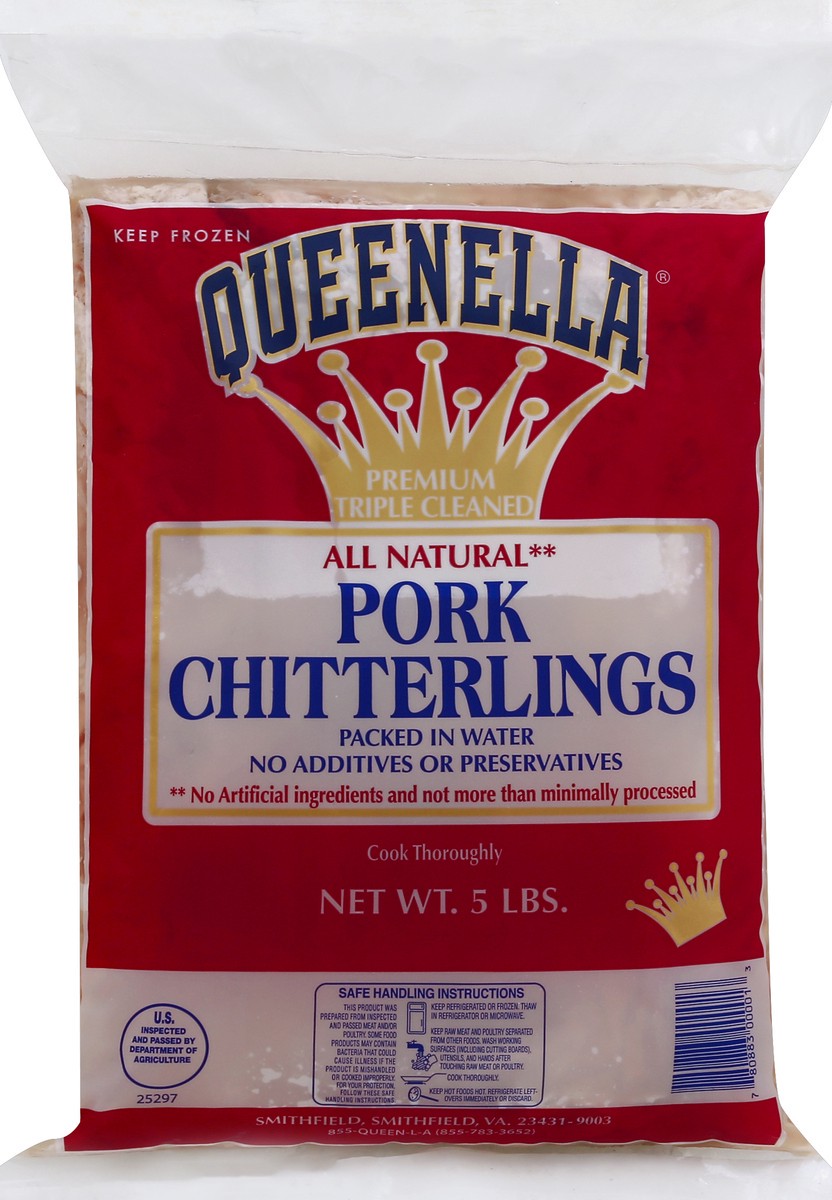 slide 1 of 6, Queenella Pork Chitterlings 5 lb, per lb