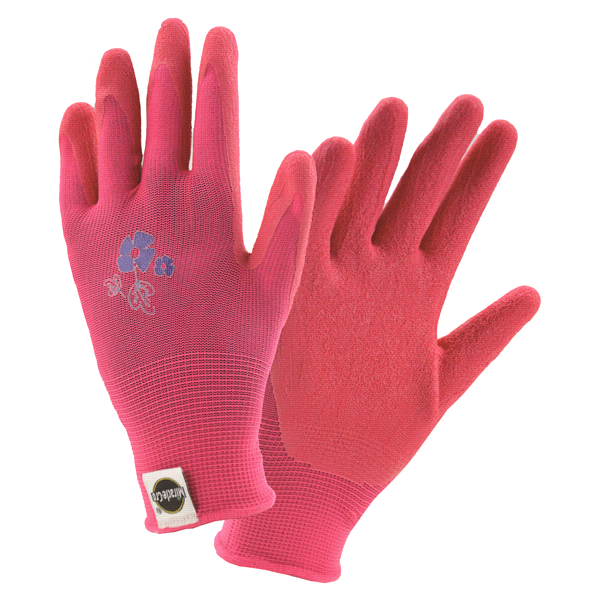 slide 1 of 1, Miracle-Gro Ladies Latex Coated String Knit Glove Small/Medium, Small/Medium