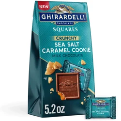 Ghirardelli Sea Salt Caramel Cookie Milk Chocolate Squares
