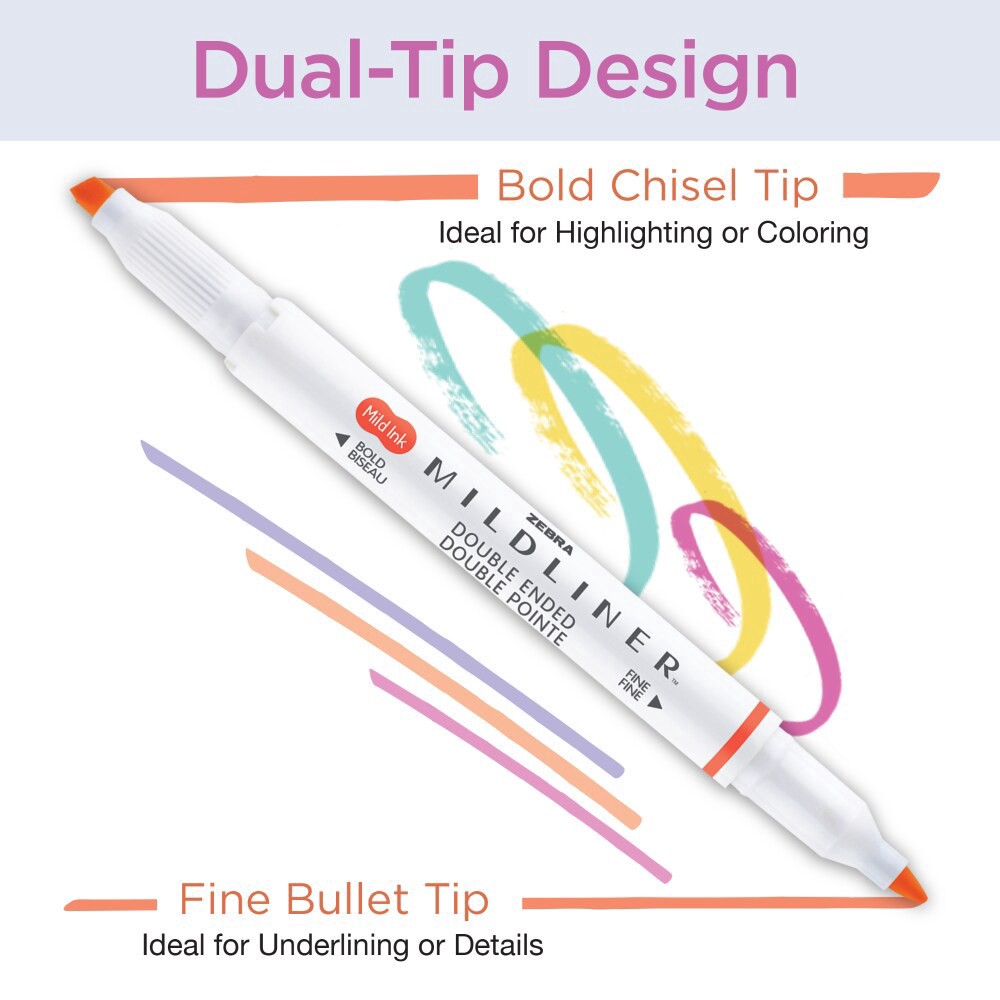 slide 2 of 6, Zebra Mildliner Creative Marker Set 5Pc Favorite, 1 ct