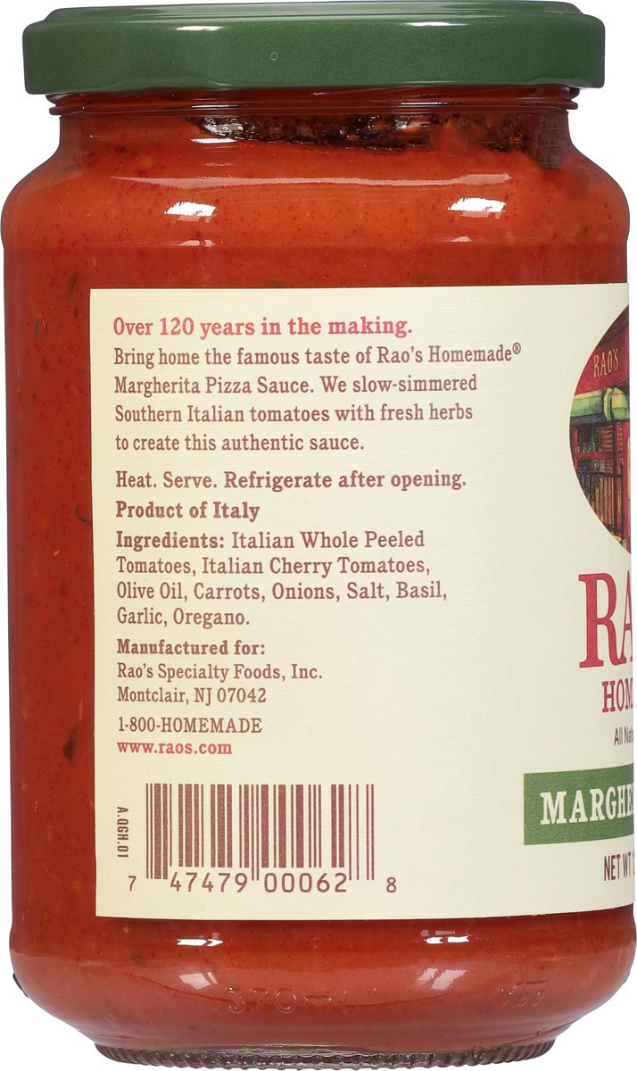 slide 8 of 9, Rao's Homemade Margherita Pizza Sauce 12.3 oz, 12.3 oz