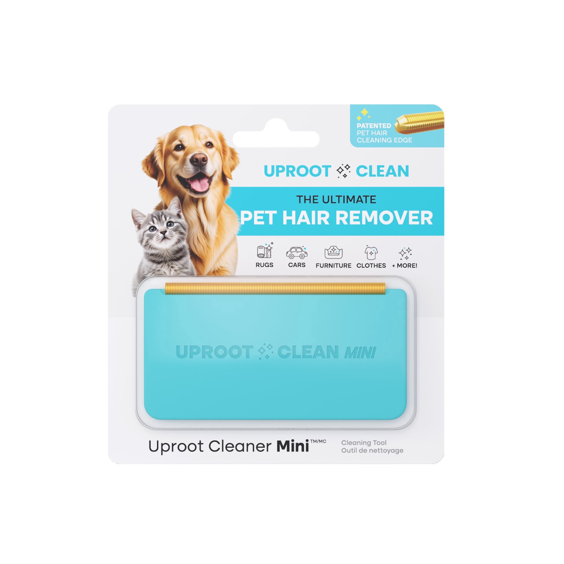 slide 1 of 1, Uproot Cleaner Mini Hair Removal Tool for Cats and Dogs, Small, SM