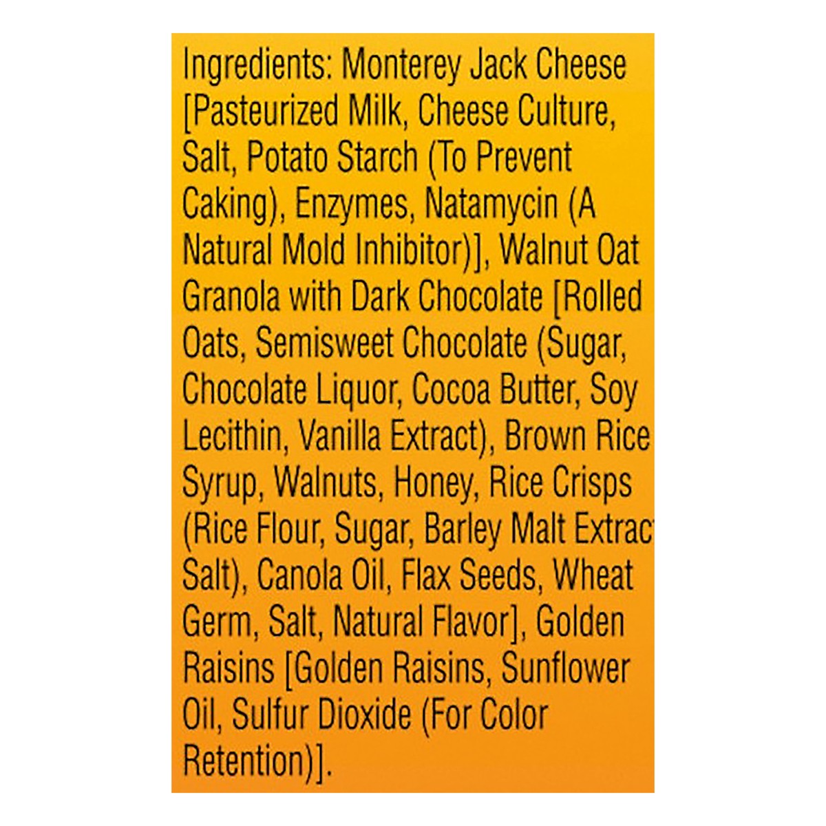 slide 3 of 9, Sargento 3 Pack Sunrise Monterey Jack, Walnut Oat Granola, Dark Chocolate, Golden Raisins Balanced Breaks 3 ea, 3 ct