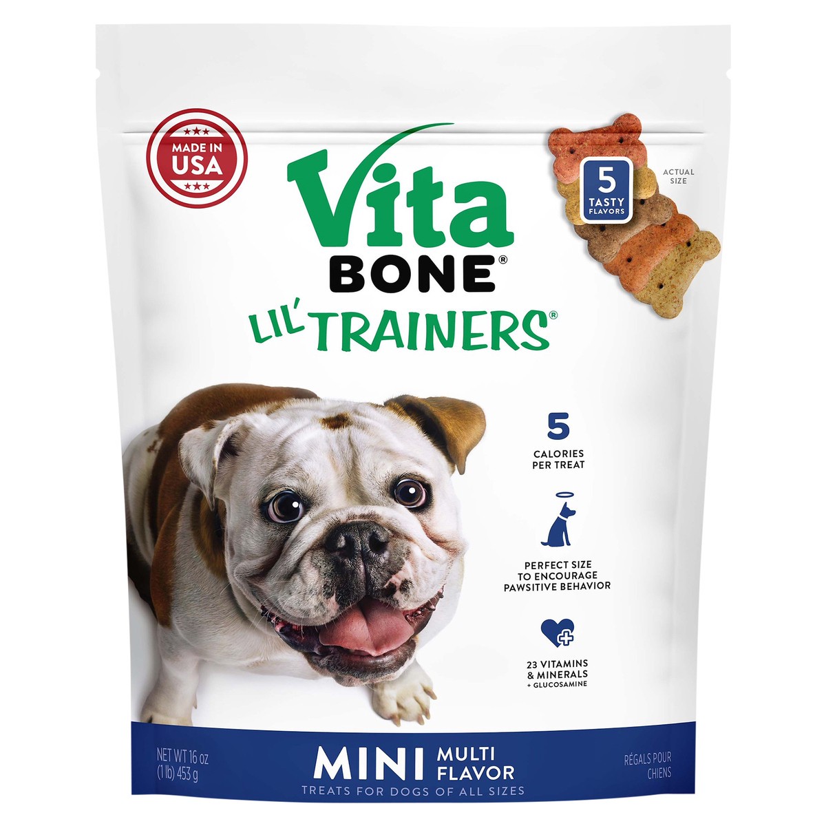 slide 2 of 5, Vita Bone Lil Trainer Biscuits, 16 oz