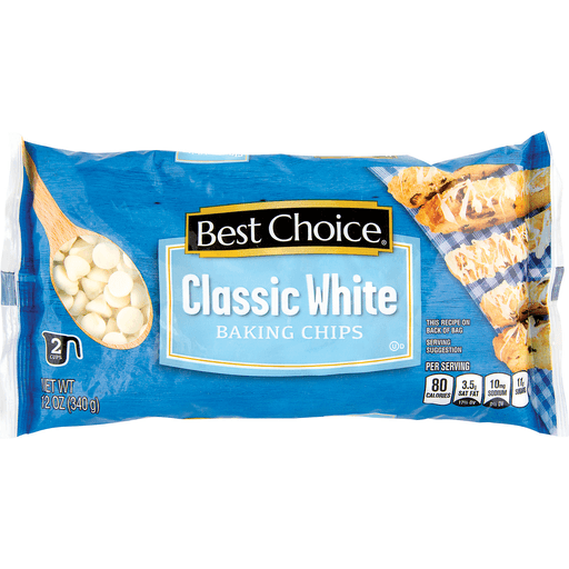 slide 1 of 1, Best Choice Classic White Baking Chips, 12 oz