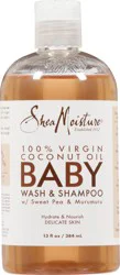 SheaMoisture Baby Wash and Shampoo 100% Virgin Coconut Oil, 13 oz