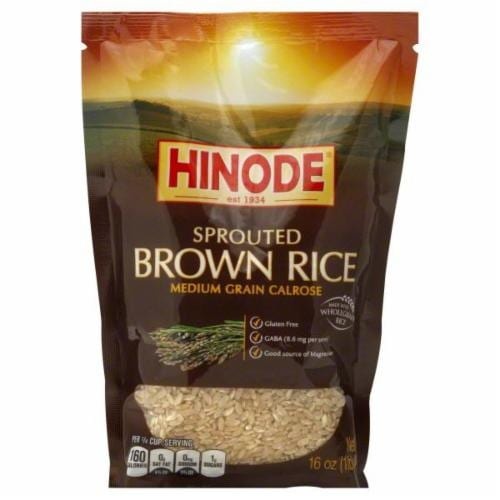 slide 1 of 1, Hinode Rice Brown Calrose Medium Grain Sprouted, 16 oz