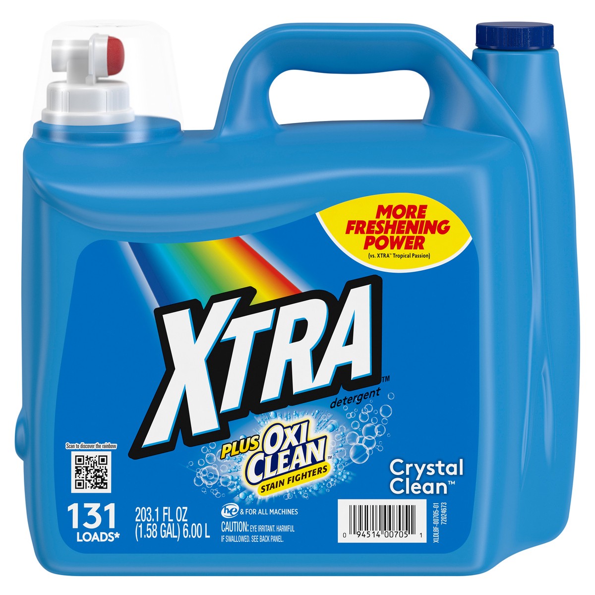 slide 1 of 5, XTRA Plus OxiClean, 131 Loads Liquid Laundry Detergent, 203.1 fl oz, 203.10 ct