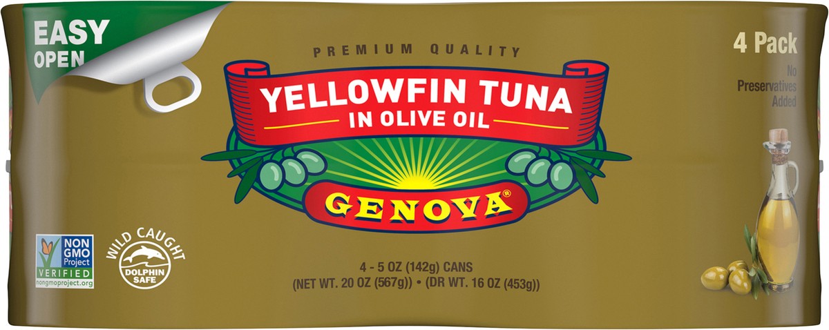 slide 2 of 8, Genova Yellowfin Tuna in Olive Oi, 4 ct