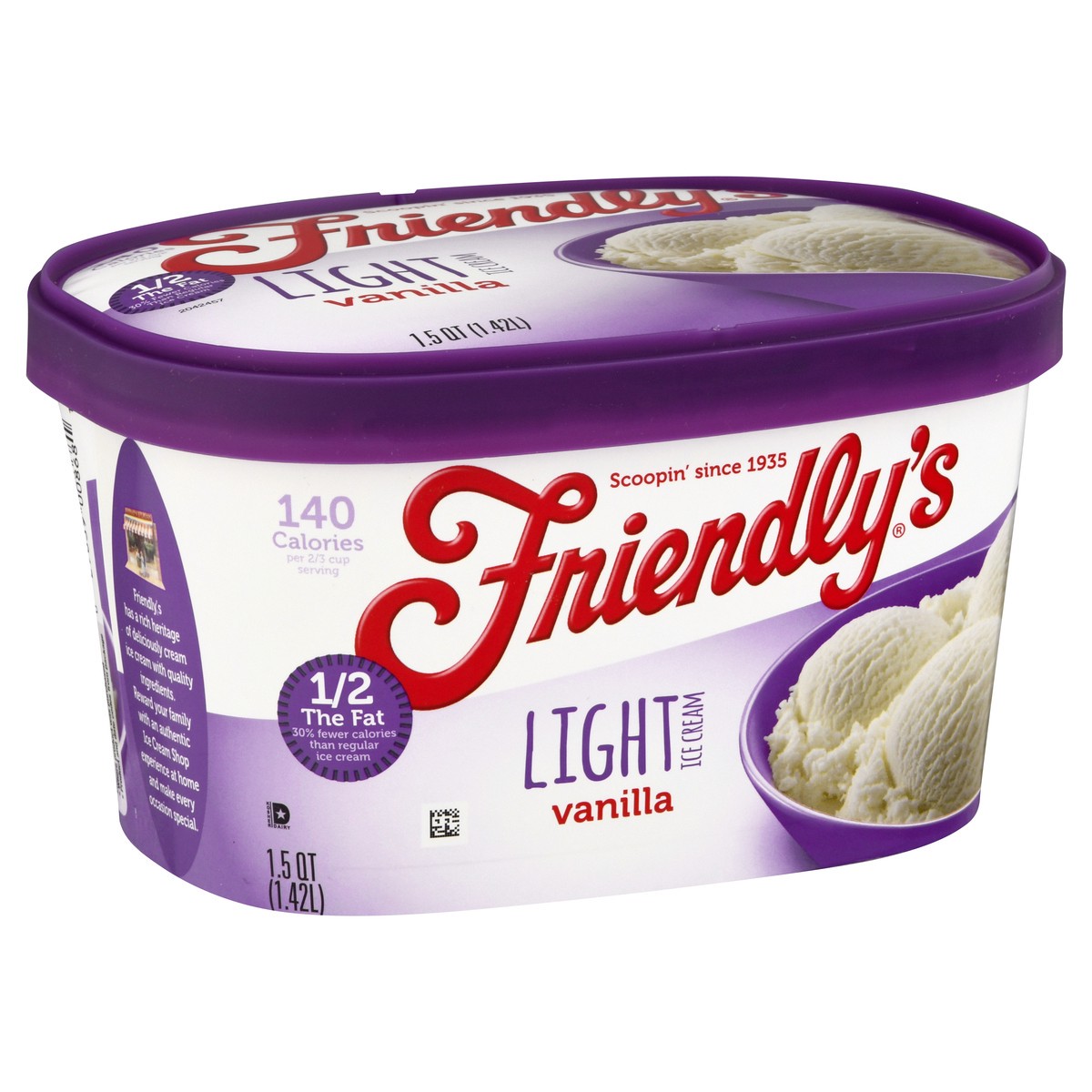 slide 2 of 12, Friendly's Light Vanilla Ice Cream 1.5 qt, 1.5 qt