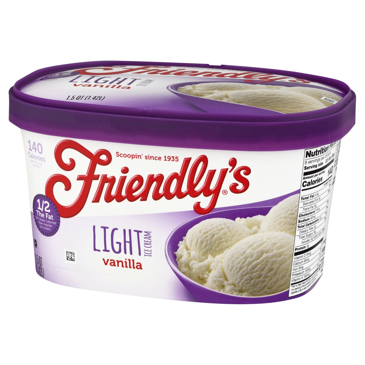 slide 3 of 12, Friendly's Light Vanilla Ice Cream 1.5 qt, 1.5 qt