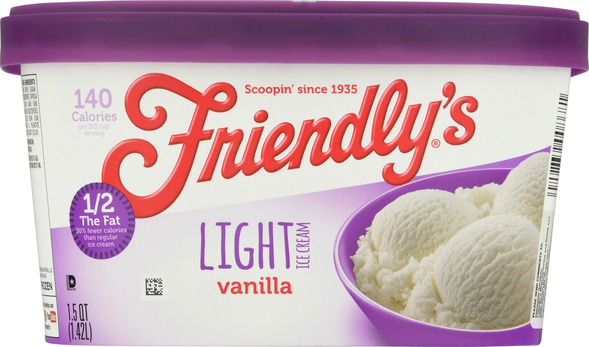 slide 6 of 12, Friendly's Light Vanilla Ice Cream 1.5 qt, 1.5 qt