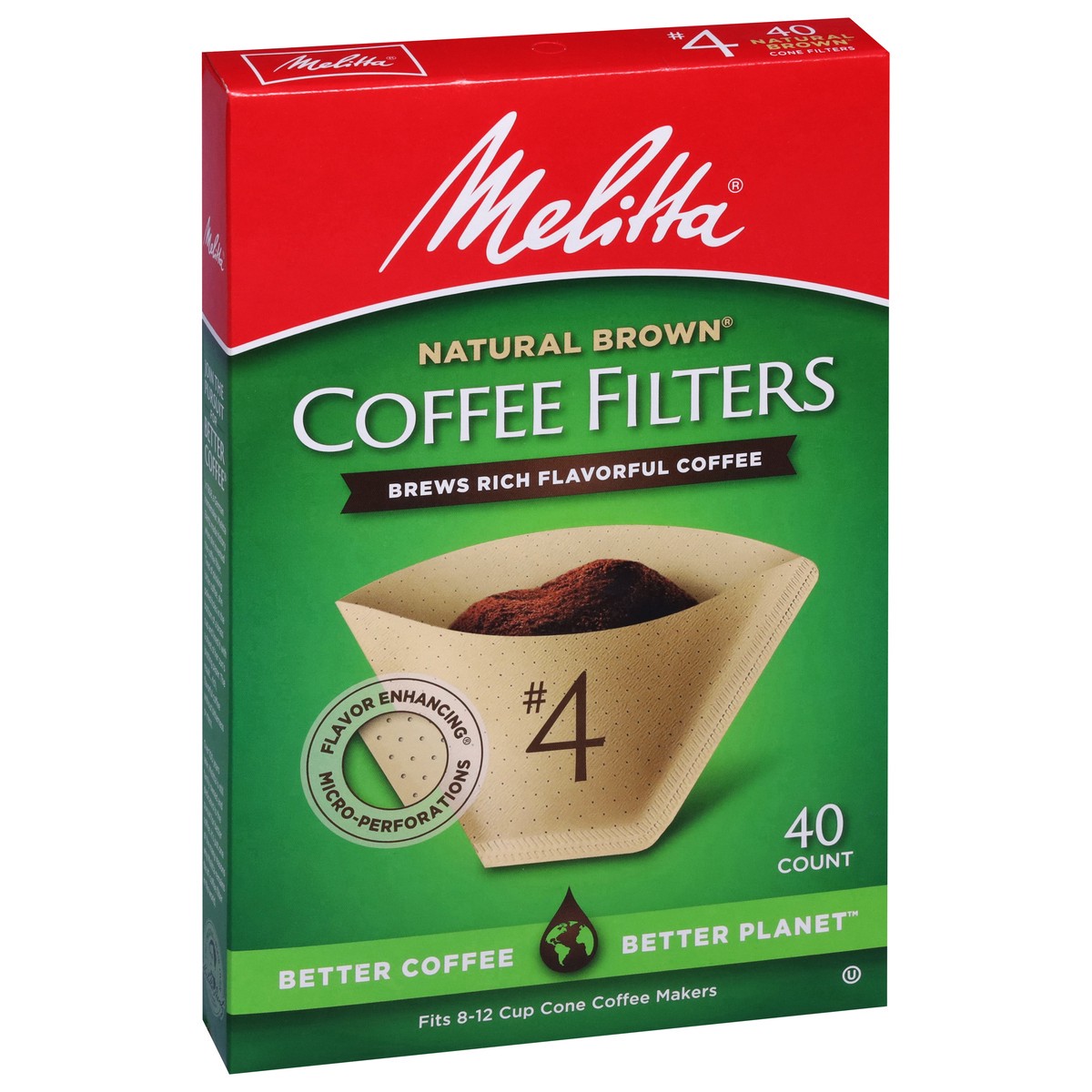 slide 2 of 9, Melitta Natural Cone Coffee Filters 40Ct, 40 ct