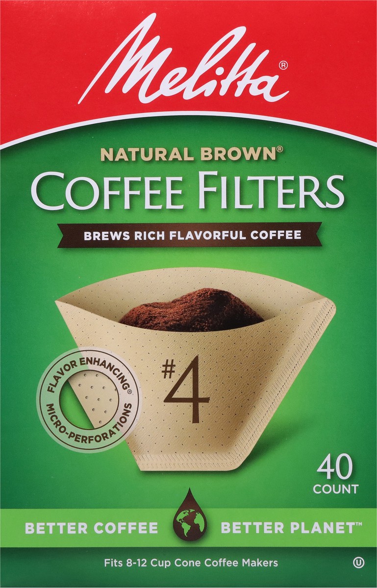 slide 6 of 9, Melitta Natural Cone Coffee Filters 40Ct, 40 ct