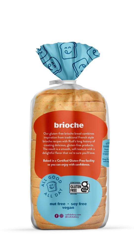 slide 4 of 4, Rudi's Gluten Free Brioche Bread, 18 oz
