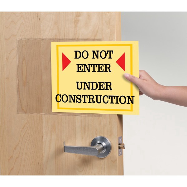 slide 5 of 6, Avery® Self-Adhesive Wall And Door Communication Display Protectors, 8-1/2"" x 11"", Clear, Pack Of 10 Clear Sleeves, 10 ct