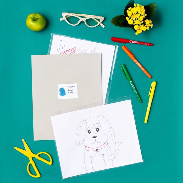 slide 2 of 6, Avery® Self-Adhesive Wall And Door Communication Display Protectors, 8-1/2"" x 11"", Clear, Pack Of 10 Clear Sleeves, 10 ct