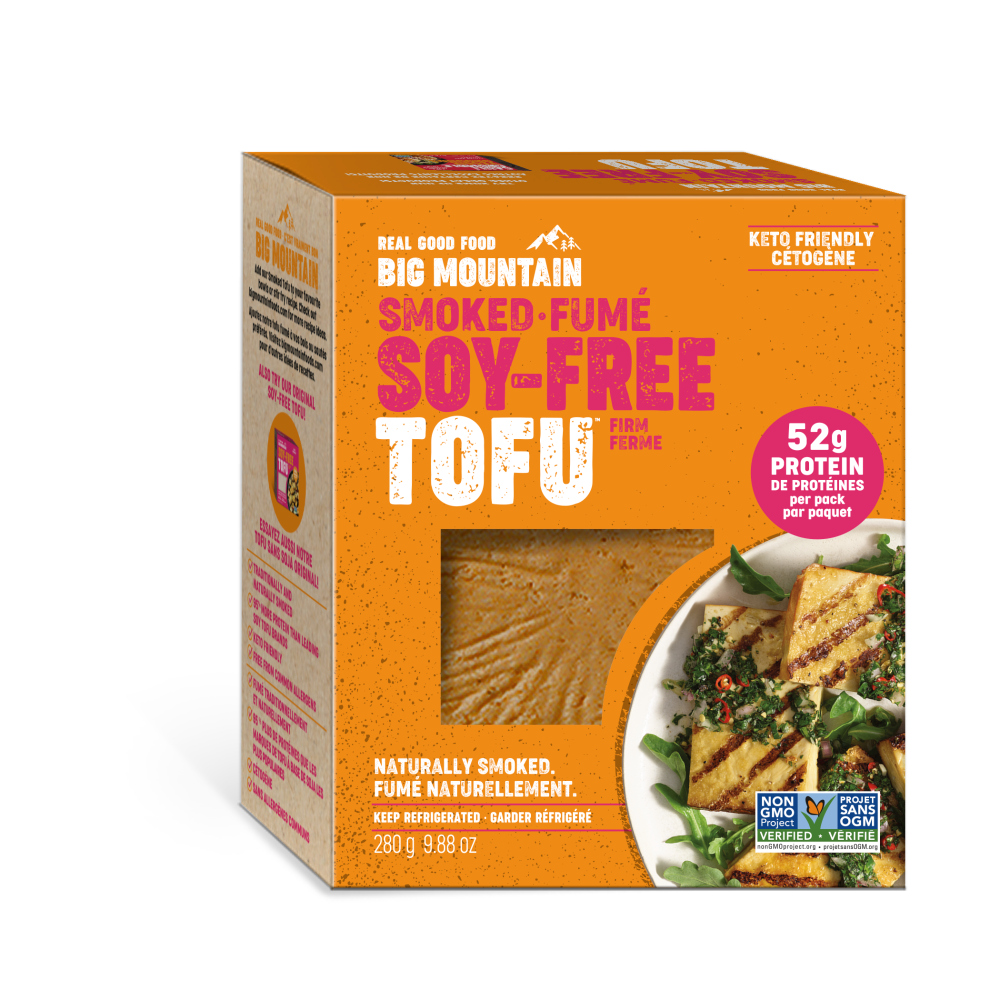 slide 1 of 2, Big Mountain Foods Smoked Soy-Free Tofu, 9.88 oz