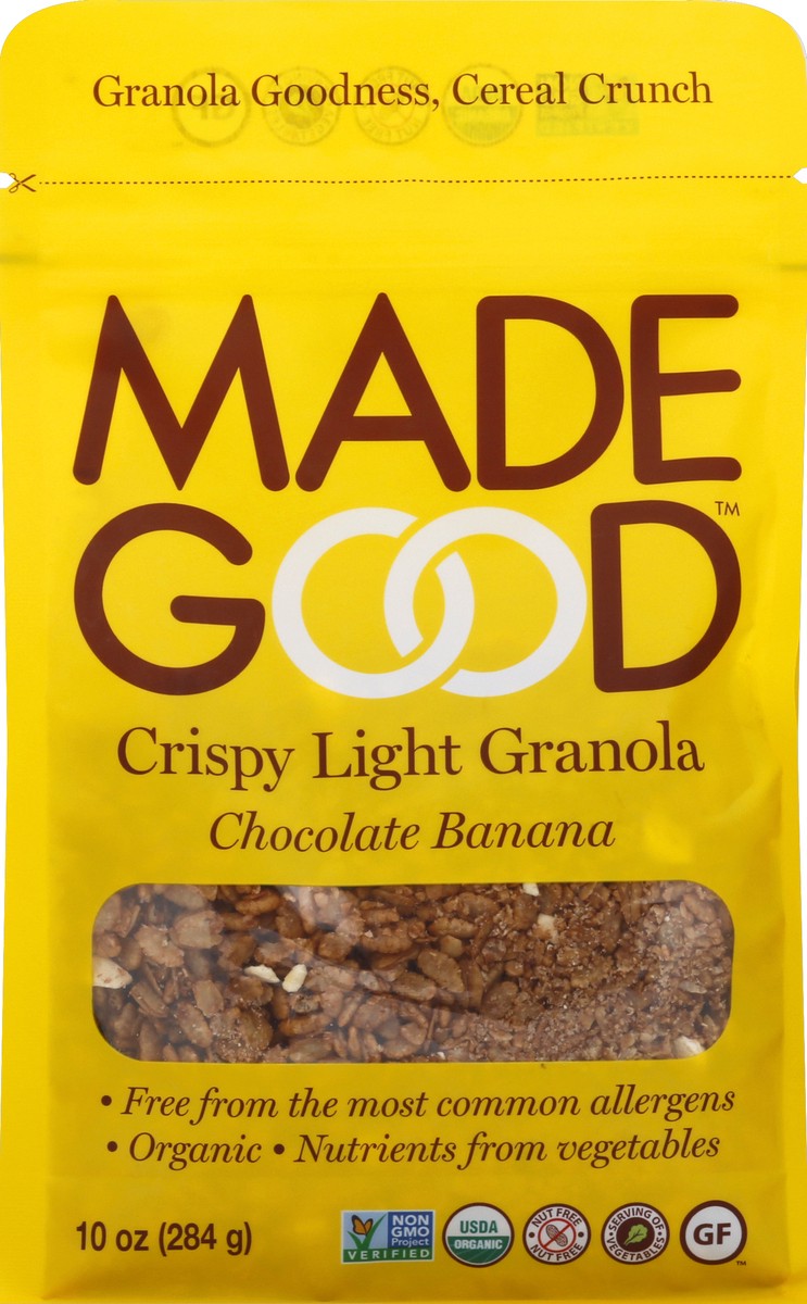slide 4 of 4, MadeGood Crispy Light Granola Chocolate Banana, 10 oz