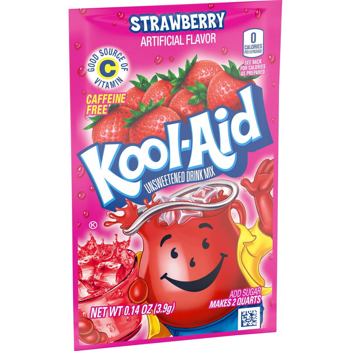 slide 6 of 9, Kool-Aid Unsweetened Strawberry Artificially Flavored Powdered Soft Drink Mix, 0.14 oz Packet, 0.14 oz