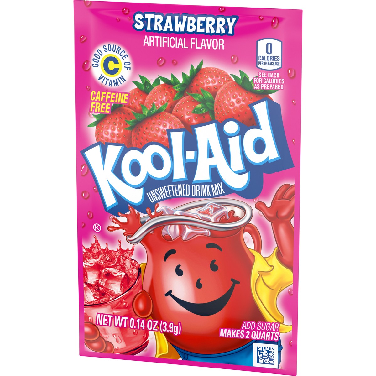 slide 7 of 9, Kool-Aid Unsweetened Strawberry Artificially Flavored Powdered Soft Drink Mix, 0.14 oz Packet, 0.14 oz