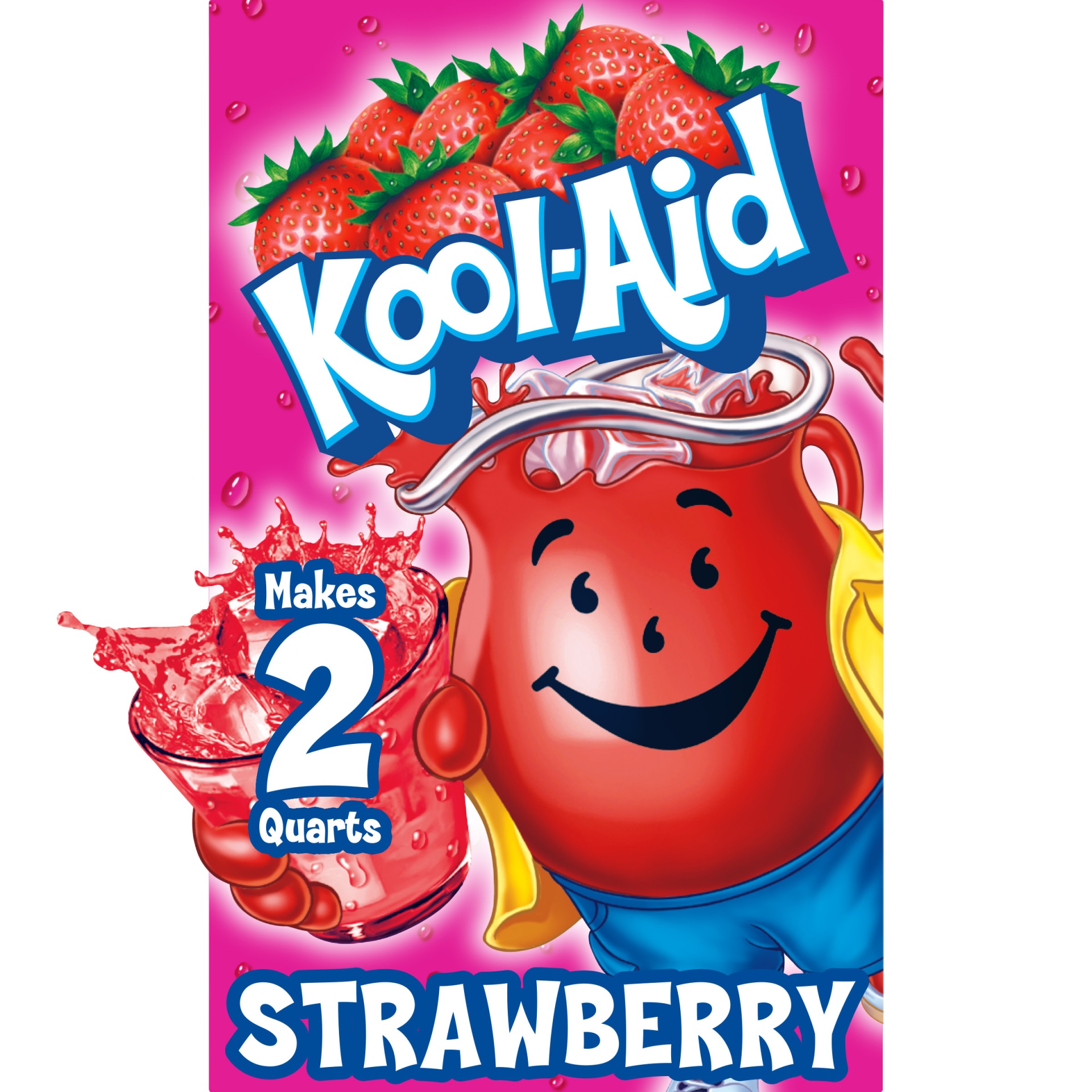 slide 1 of 1, Kool-Aid Unsweetened Strawberry Artificially Flavored Powdered Soft Drink Mix Packet, 0.14 oz