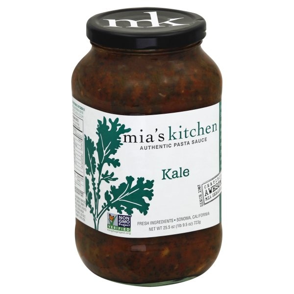 slide 1 of 1, Mia's Kitchen Pasta Sauce Kale, 25.5 oz
