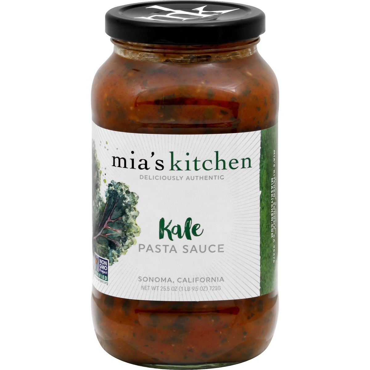 slide 1 of 1, Mia's Kitchen Pasta Sauce Kale, 25.5 oz