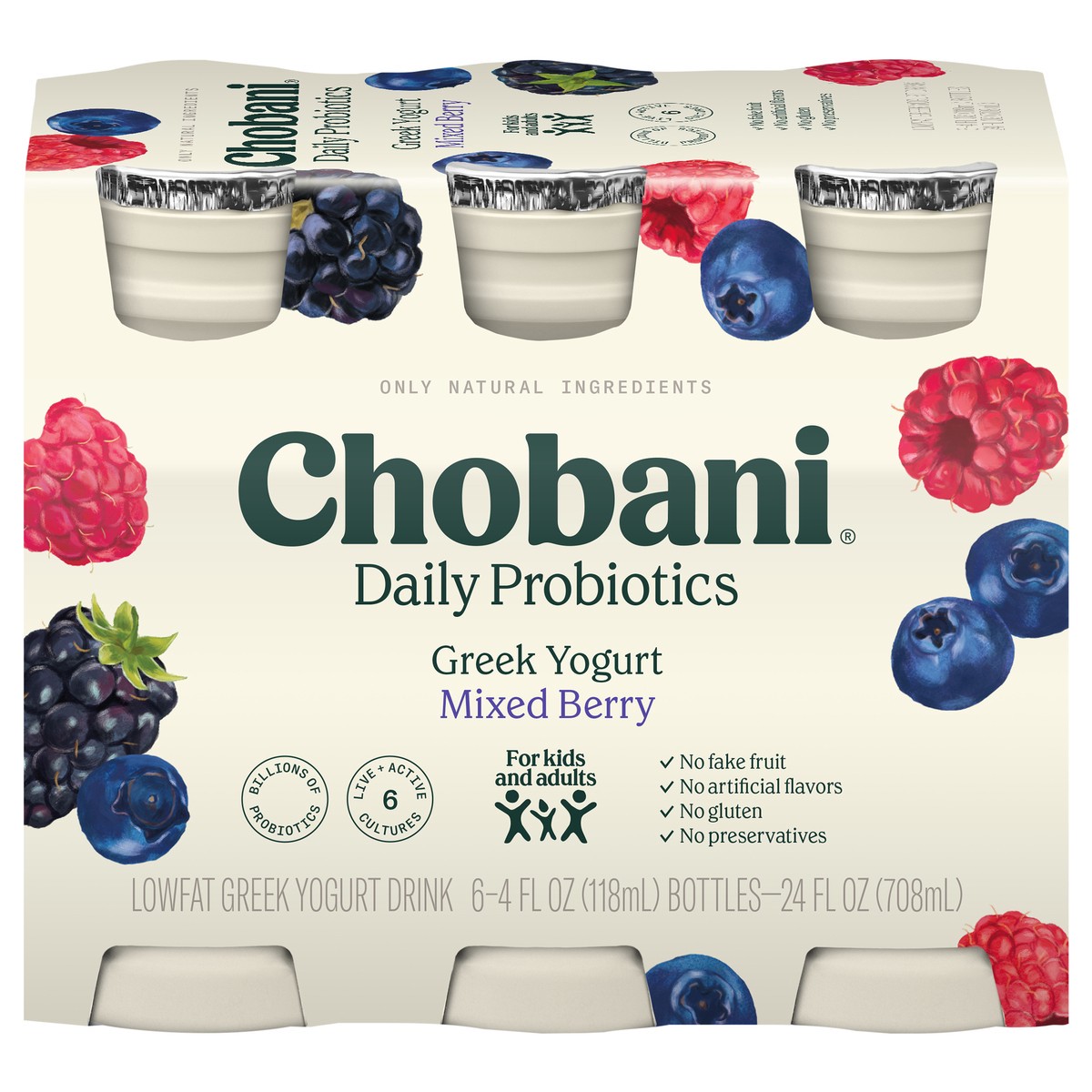 slide 1 of 1, Chobani Yogurt Prob Mix Berry 6Pk, 6 ct; 4 oz