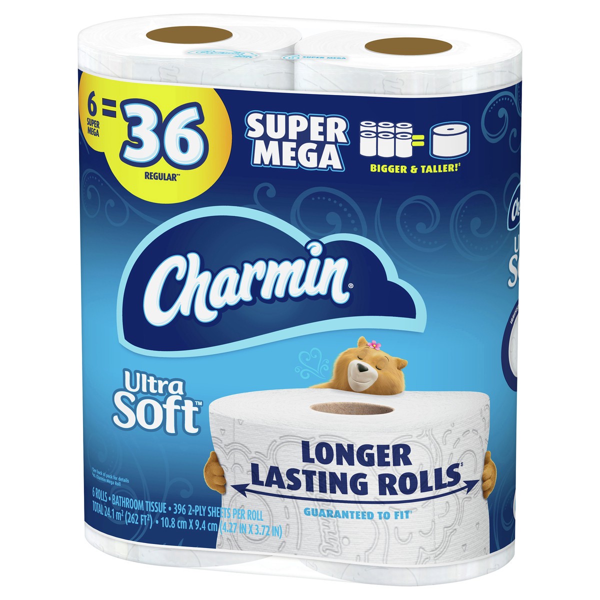 slide 3 of 5, Charmin Ultra Soft Bath Tissue Super Mega 6Ct, 6 ct