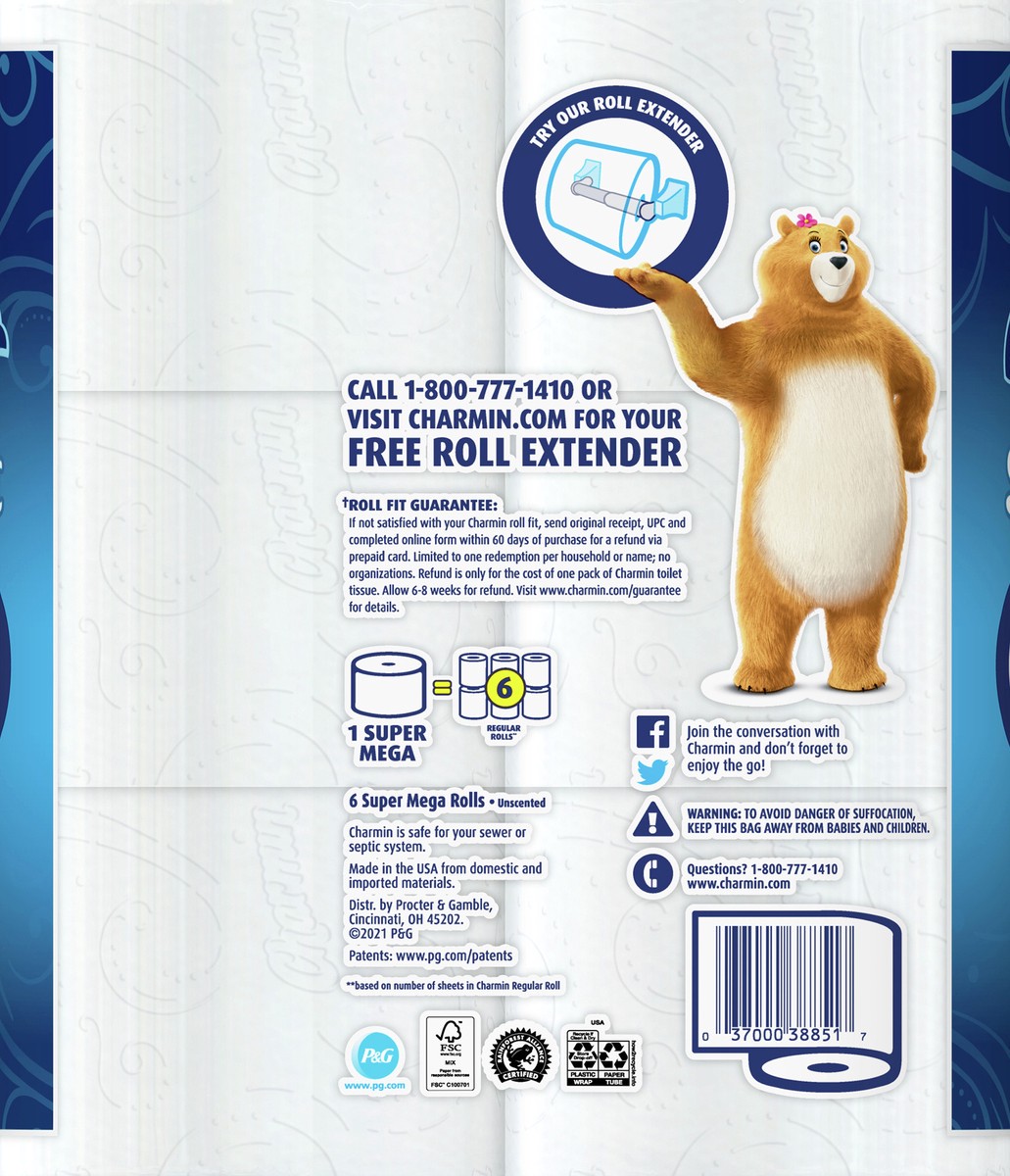 slide 4 of 5, Charmin Ultra Soft Bath Tissue Super Mega 6Ct, 6 ct