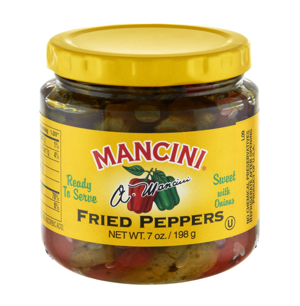 slide 1 of 1, Mancini Sweet Fried Peppers, 7 oz