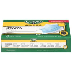Curad Germ Shield Earloop Medical Grade Face Mask 25 ea