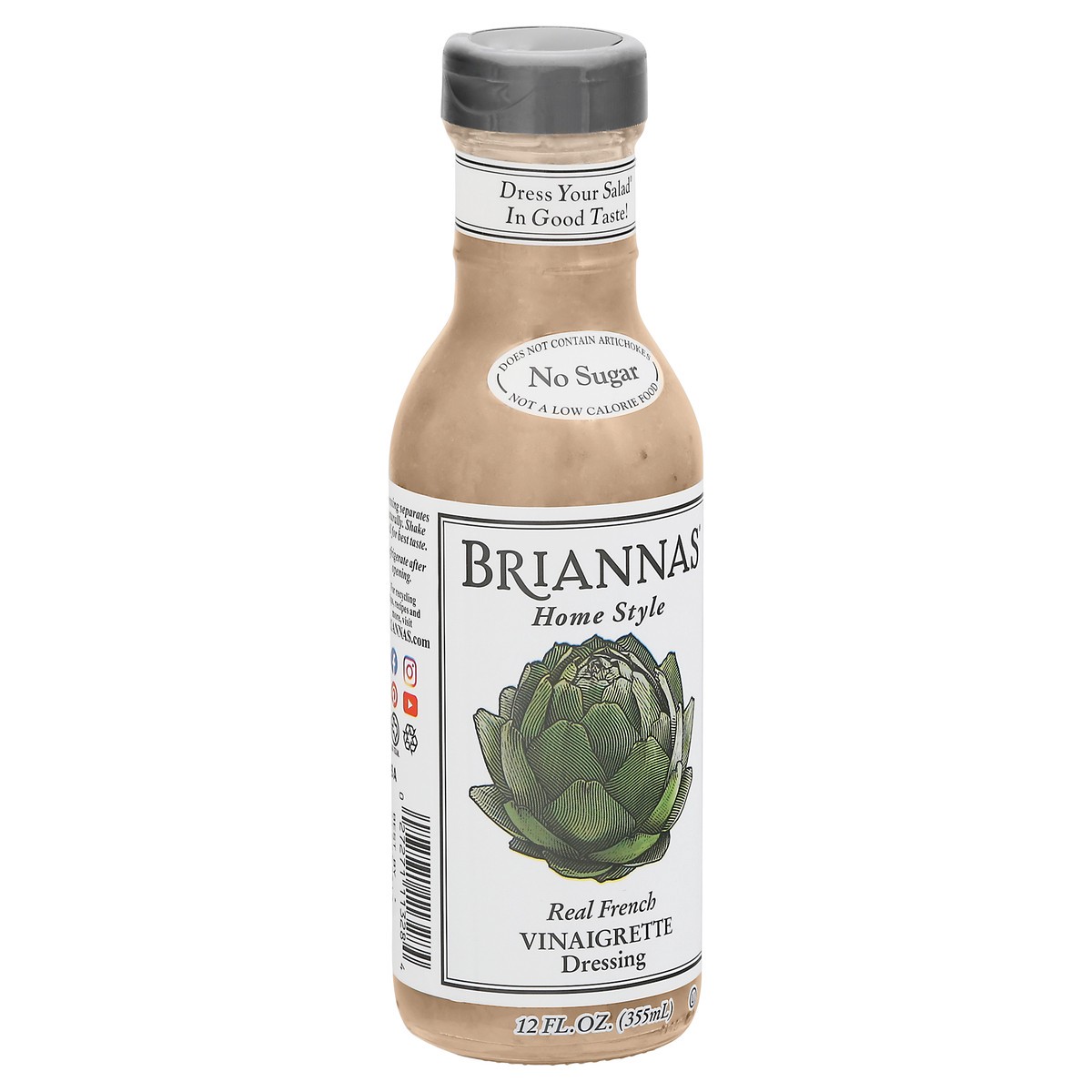 slide 2 of 9, BRIANNAS French Vinegar Dressing, 12 oz