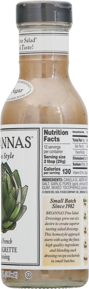 slide 5 of 9, BRIANNAS French Vinegar Dressing, 12 oz