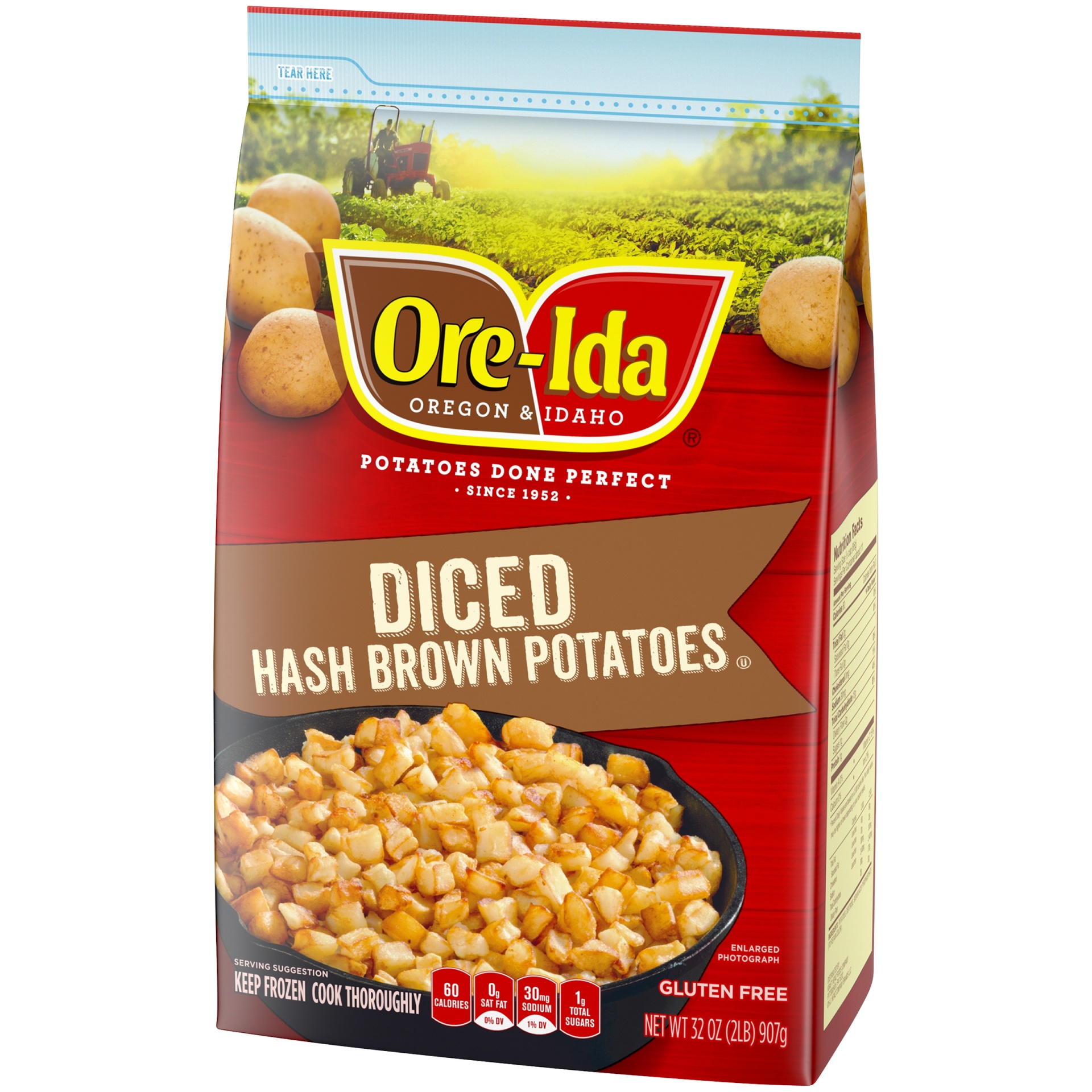 slide 7 of 10, Ore-Ida Diced Hash Brown Frozen Potatoes, 32 oz