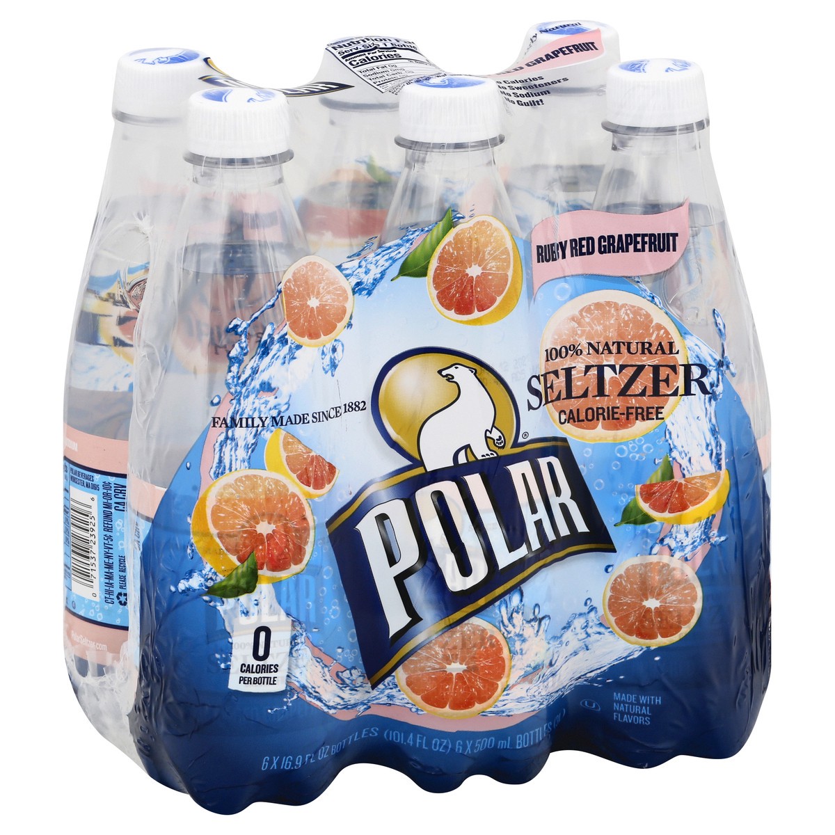 slide 2 of 10, Polar 100% Natural Seltzer Calorie-Free Ruby Red Grapefruit - 101.4 fl oz, 101.4 fl oz