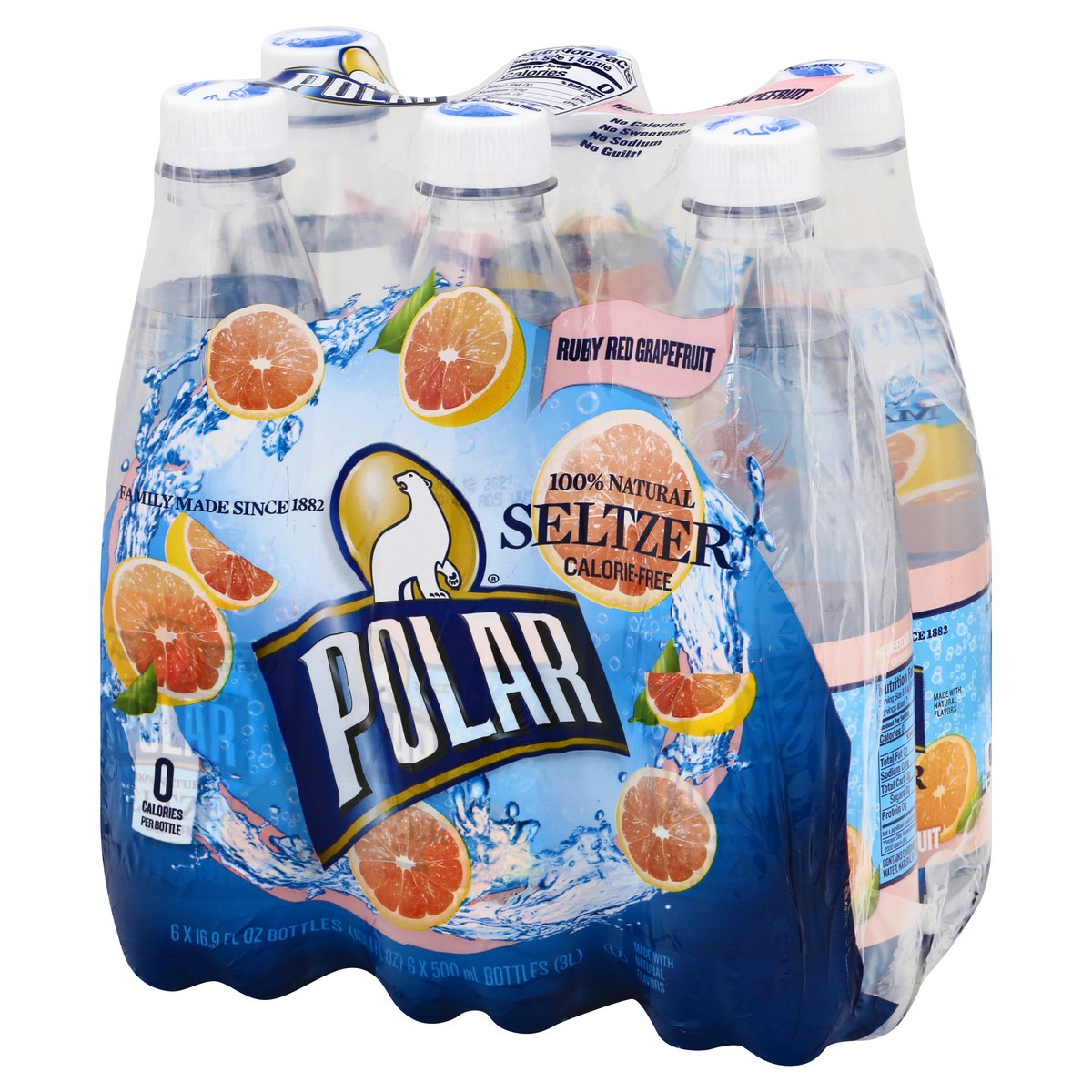 slide 3 of 10, Polar 100% Natural Seltzer Calorie-Free Ruby Red Grapefruit - 101.4 fl oz, 101.4 fl oz