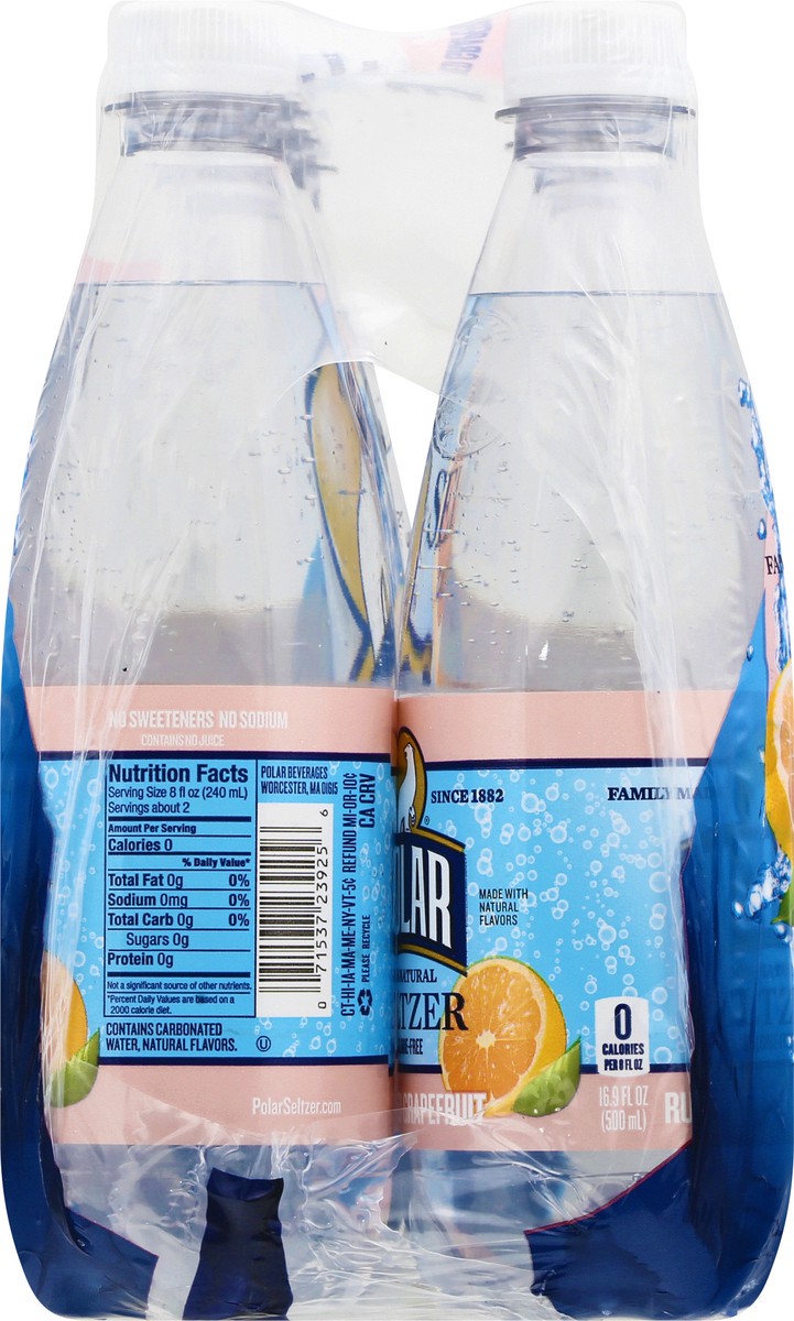 slide 4 of 10, Polar 100% Natural Seltzer Calorie-Free Ruby Red Grapefruit - 101.4 fl oz, 101.4 fl oz