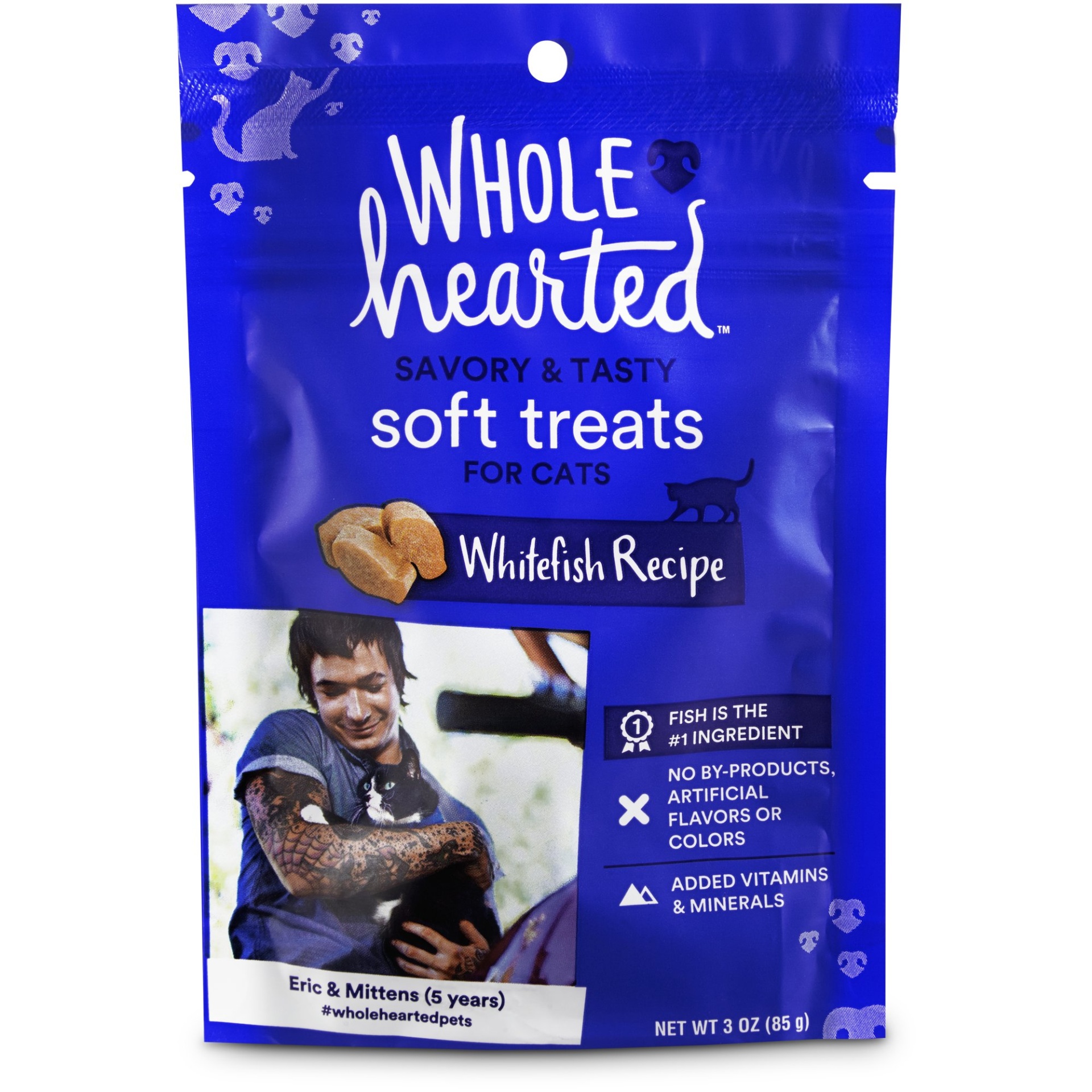 slide 1 of 1, WholeHearted Savory & Tasty Soft Cat Treats - Whitefish Recipe, 3 oz