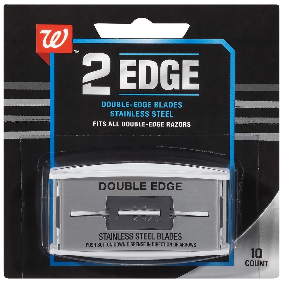 slide 1 of 1, Walgreens 2 Edge Double Edge Stainless Steel Blades, 10 ct