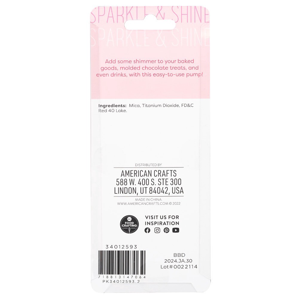 slide 3 of 3, Sweetshop™ Edible Shimmer - Pink, 0.35 oz