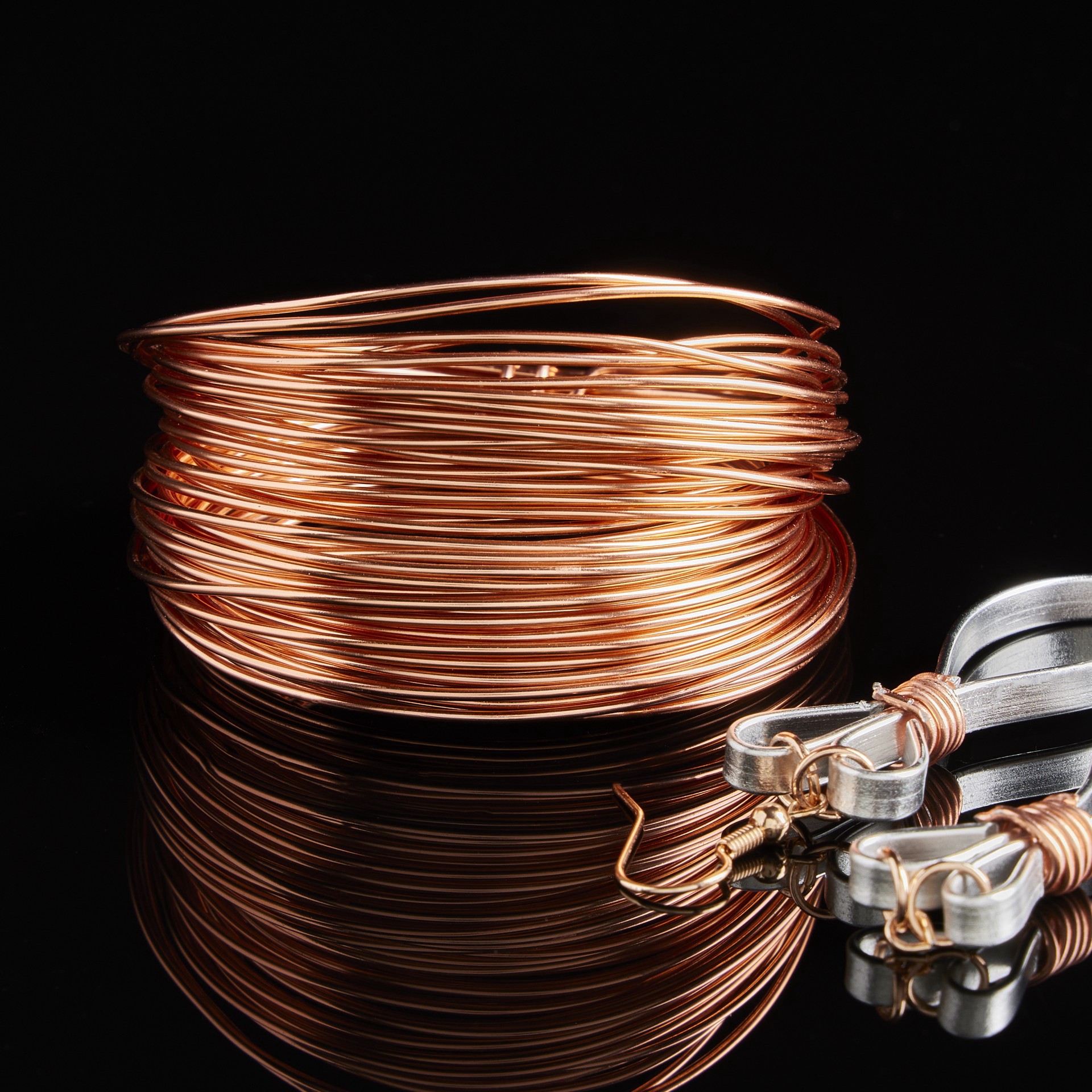 slide 3 of 3, Rose Gold 18-Gauge Aluminum Wire By Bead Landing, 10 yd