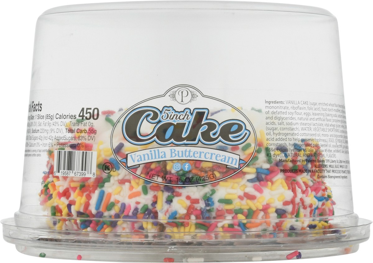 slide 3 of 17, Palermo 5 Inch Vanilla Buttercream Cake 15 oz, 15 oz