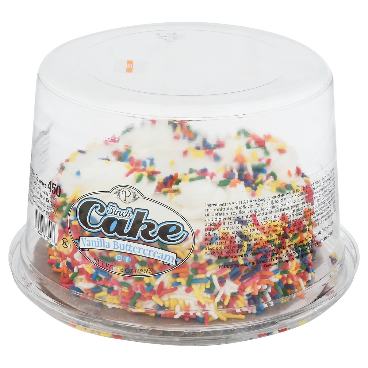 slide 13 of 17, Palermo 5 Inch Vanilla Buttercream Cake 15 oz, 15 oz