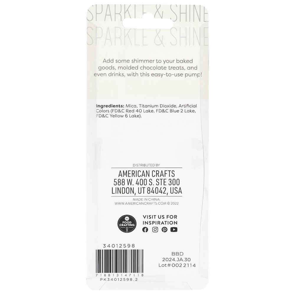 slide 2 of 3, Sweetshop™ Ediable Shimmer Silver, 0.35 oz