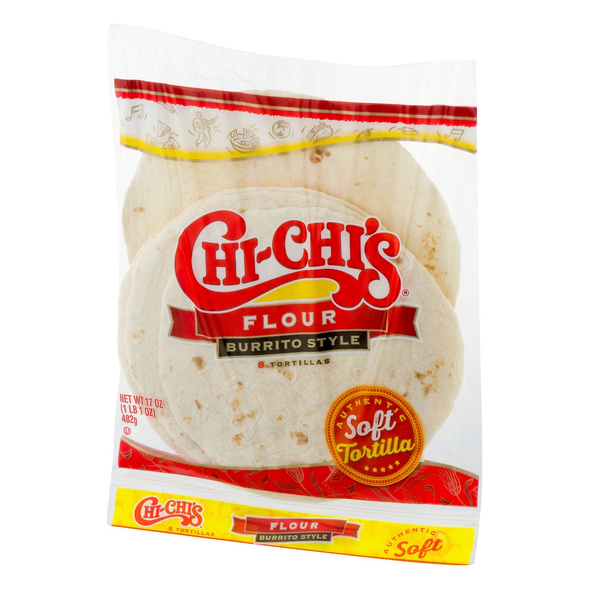 slide 9 of 9, Chi-Chi's Flour Burrito Style Tortillas 17 oz. Bag, 17 oz